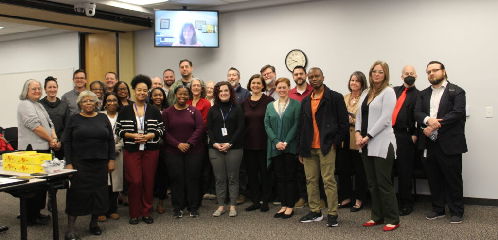 Group photo at Zogry work anniversary celebration