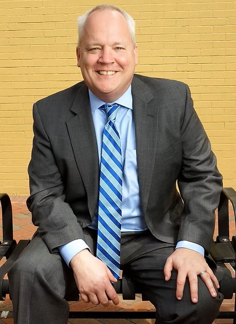 Daniel Meier sitting on a bench