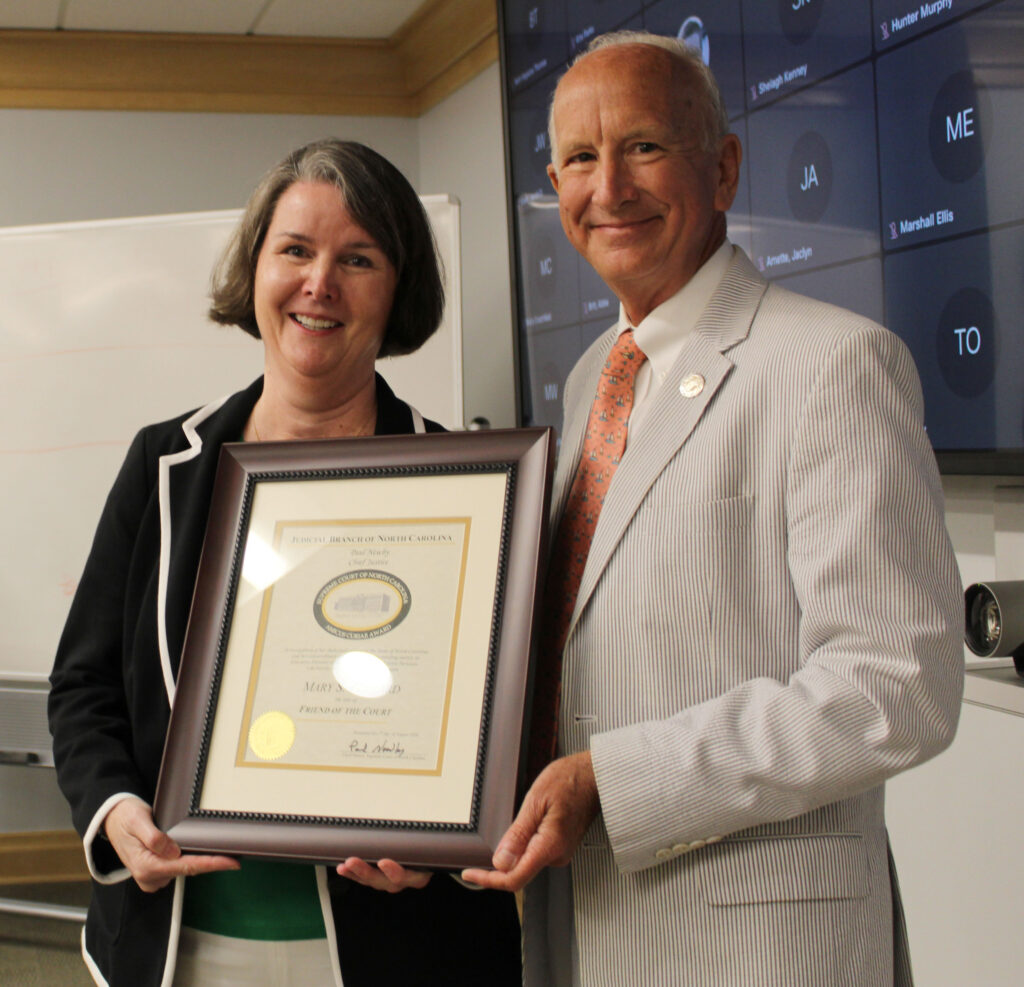 Chief Justice Paul Newby and Mary Pollard